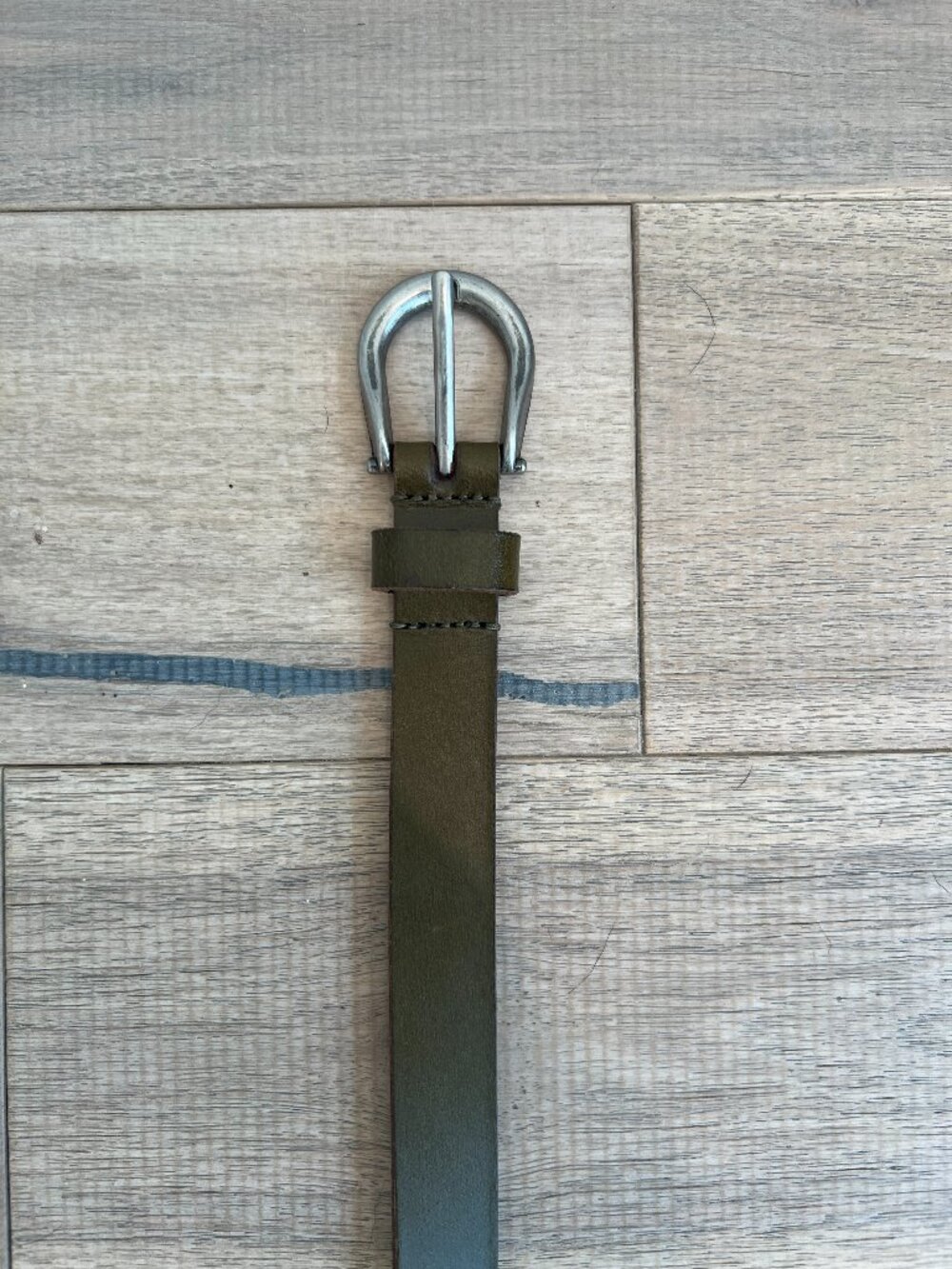 NWOT Lucky Brand Olive Green Leather Belt - Size Large